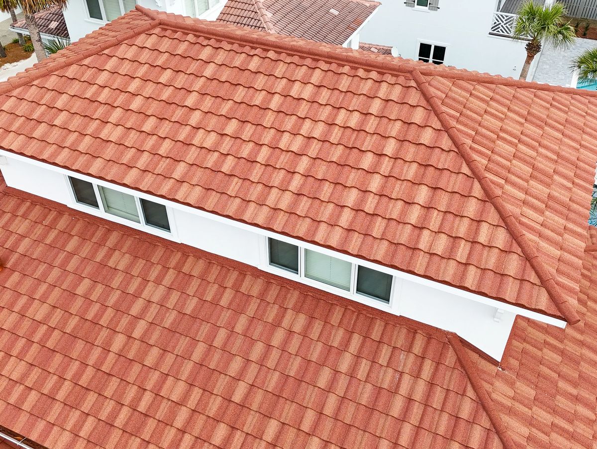 Stone-coated steel roof installed by ROTI Project Management